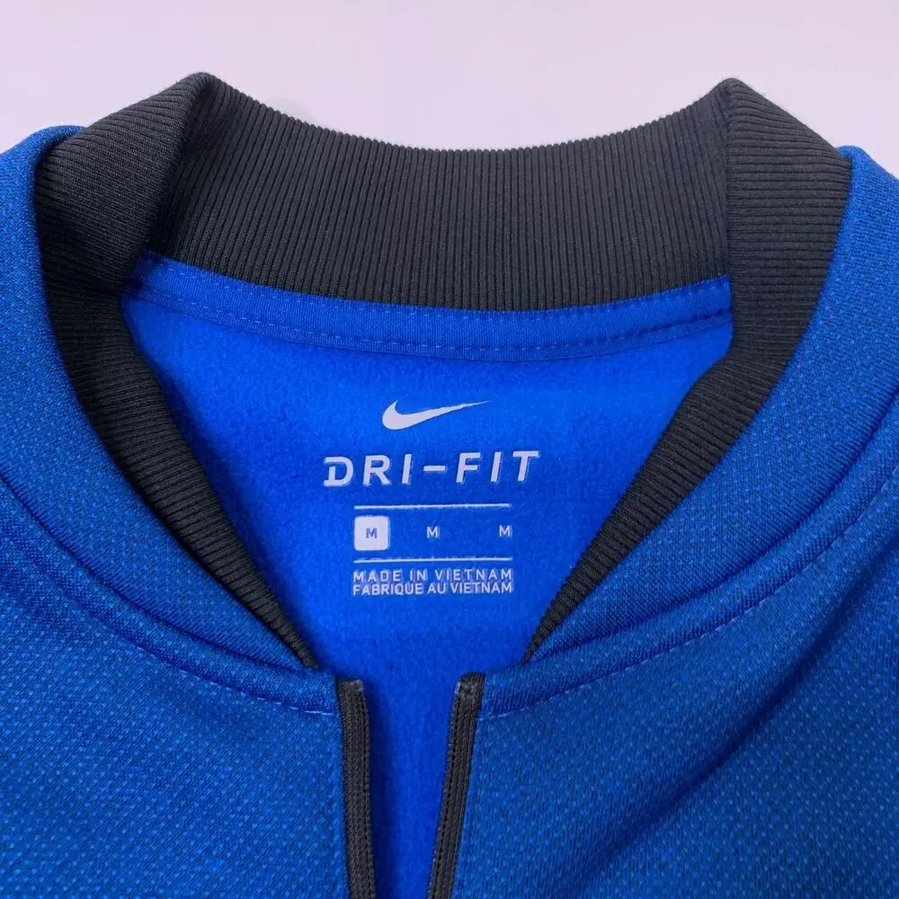 Nike Sweatshirt Mens M Medium Harbor Therma Fit Textured Fleece Half Zip Golf